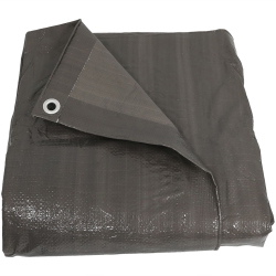 SUNNYDAZE DECOR Sunnydaze Polyethylene Multi-Purpose Tarp - Dark - 8 Ft X 10 Ft In Gray