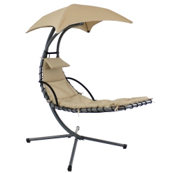 SUNNYDAZE DECOR Sunnydaze Floating Lounge With Umbrella/cushion And Stand