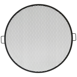 SUNNYDAZE DECOR Sunnydaze 40 In Round Steel X-Mark Fire Pit Cooking Grill With Handles
