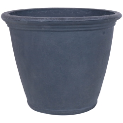 SUNNYDAZE DECOR Sunnydaze 24 In Anjelica Unbreakable Polyresin Planter - Slate Finish