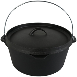 SUNNYDAZE DECOR Sunnydaze 8 Qt Cast Iron Pre-Seasoned Deep Dutch Oven With Handle