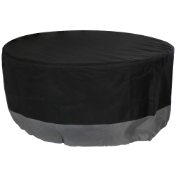 SUNNYDAZE DECOR Sunnydaze 60 In 2-Tone Polyester Round Outdoor Fire Pit Cover - Gray/black