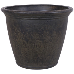 SUNNYDAZE DECOR Sunnydaze 24 In Anjelica Unbreakable Polyresin Planter - Sable Finish