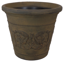 SUNNYDAZE DECOR Sunnydaze 19.5 In Arabella Polyresin Outdoor Planter - Sable