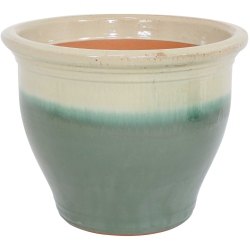 SUNNYDAZE DECOR Sunnydaze 18 In Studio High-Fired Glazed Ceramic Planter - Seafoam