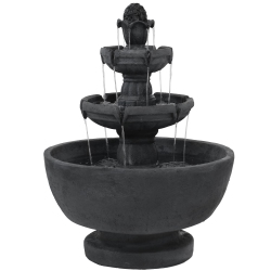 SUNNYDAZE DECOR Sunnydaze Budding Fruition Polyresin Outdoor 3-Tier Water Fountain