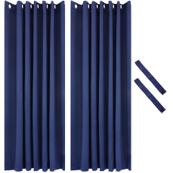 SUNNYDAZE DECOR Sunnydaze Outdoor Blackout Curtain Panel - - 100 In X 84 In - Set Of 2 In Blue