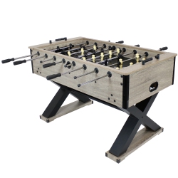 SUNNYDAZE DECOR Sunnydaze Delano 54.5 In Foosball Table With Distressed Wood Look