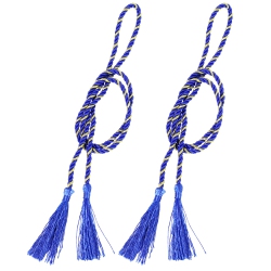 SUNNYDAZE DECOR Sunnydaze Indoor/outdoor Rope Curtain Tiebacks - - Set Of 2 In Blue