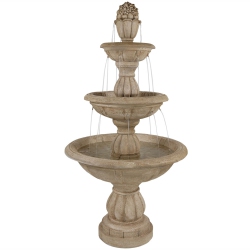 SUNNYDAZE DECOR Sunnydaze Cornucopia Polyresin Outdoor 3-Tier Water Fountain