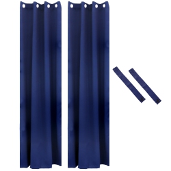 SUNNYDAZE DECOR Sunnydaze Outdoor Blackout Curtain Panel - - 52 In X 108 In - Set Of 2 In Blue