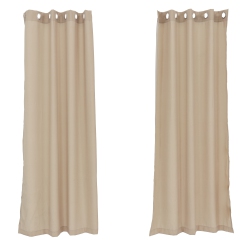 SUNNYDAZE DECOR Sunnydaze Simple Outdoor Curtain Panel - - 52 In X 84 In - Set Of 2 In Beige