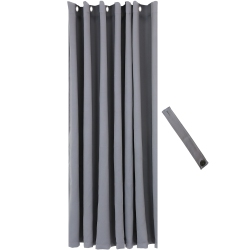 SUNNYDAZE DECOR Sunnydaze Outdoor Blackout Curtain Panel - - 100 In X 84 In Gray