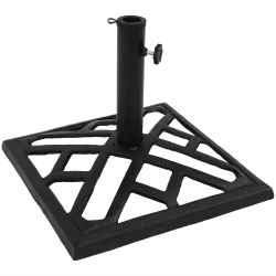SUNNYDAZE DECOR Sunnydaze 17 In Modern Geometric Cast Iron Square Patio Umbrella Base