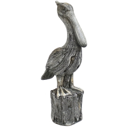 SUNNYDAZE DECOR Sunnydaze Pelican Perch Outdoor Polystone Garden Statue - 22 In