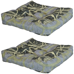 SUNNYDAZE DECOR Sunnydaze Outdoor Square Tufted Seat Cushion - Modern Jazz - Set Of 2