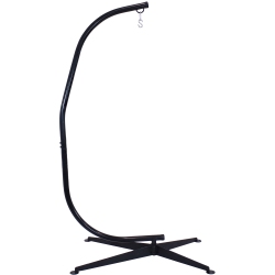 SUNNYDAZE DECOR Sunnydaze Powder-Coated Steel Hammock Chair C-Stand - - 84 In Black