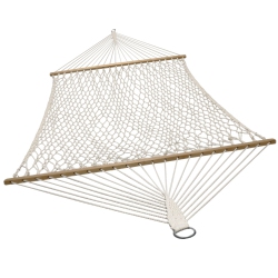 SUNNYDAZE DECOR Sunnydaze 2-Person Cotton Rope Hammock With Spreader Bars - Natural