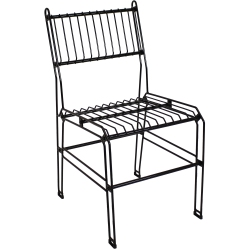 SUNNYDAZE DECOR Sunnydaze Indoor/outdoor Steel Wire Dining Chair - In Black
