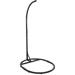 SUNNYDAZE DECOR Sunnydaze Rounded Base Powder-Coated Steel Egg Chair Stand - 76 In