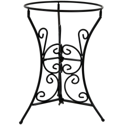SUNNYDAZE DECOR Ative Scroll Steel Outdoor Gazing Globe Stand - In Black