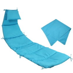 SUNNYDAZE DECOR Sunnydaze Outdoor Hanging Lounger Replacement Cushion And Umbrella - In Teal