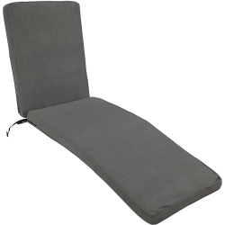 SUNNYDAZE DECOR Sunnydaze Indoor/outdoor Olefin Chaise Lounge Chair Cushion - In Gray