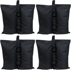SUNNYDAZE DECOR Sunnydaze Polyester Sandbag Canopy Weights - - Set Of 4 In Black