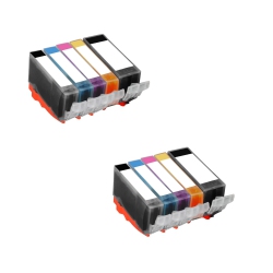 AXGEAR Compatible Pgi-220 Cli-221 Ink Cartridges B/c/m/y 2 Combo for Canon Pixma Mp560 Mp620