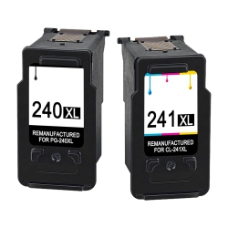 AXGEAR Canon Pg-240Xl Cl-241Xl Compatible Ink Cartridge High Yield Combo 1 Bk/1 Color Pixma Mg2120, Mg2220, Mg2530