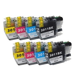 AXGEAR Brother Lc3011 Compatible Ink Cartridge Combo 2 Sets Of Bk/c/m/y Mfc-J491Dw, Mfc-J497Dw