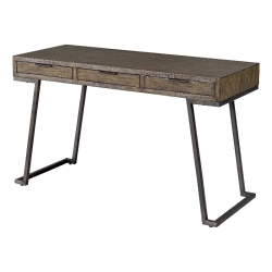 UTTERMOST Comrade Contemporary Wood And Metal Desk In Woodtone In Gray