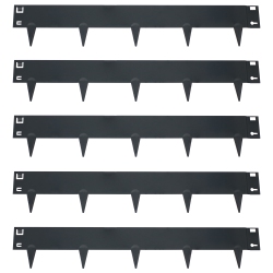 SUNNYDAZE DECOR Sunnydaze 5-Piece Steel Garden Border Fence Set - 42 In - In Gray