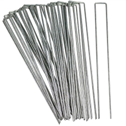 SUNNYDAZE DECOR Sunnydaze 12 In Galvanized Steel Garden/landscape Staples - Set Of 25