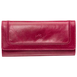 Mancini South Beach RFID Genuine Leather Tri-fold Wallet - Red