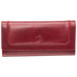 Mancini South Beach RFID Genuine Leather Tri-fold Wallet - Red