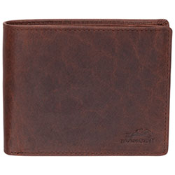 Mancini Buffalo RFID Genuine Leather Wallet with Coin Purse - Brown