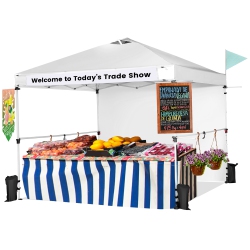 COSTWAY 10'x10'commercial Pop-Up Canopy Tent Sidewall Folding Market Patio