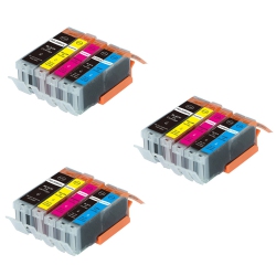 AXGEAR Canon Pgi-250Xl Cli-251Xl Compatible Ink Cartridge High Yield 3 Combo Pgbk/bk/c/m/y