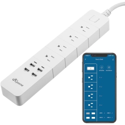 APONE Smart Plug Power Strip Surge Protector With USB Ports, Compatible With Alexa & Google Home, No Hub Required