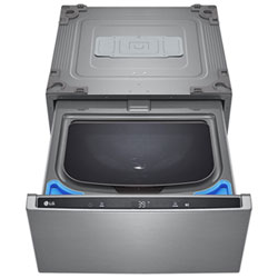 LG Sidekick 27" 1.0 Cu. Ft. Laundry Pedestal Washer (WD300CB) - Black Steel