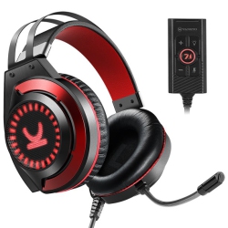 VANKYP Vankyo Cm7000 Commander | 7.1 Virtual Surround Sound Gaming Headset | Lighting And Comfortable Design In Red