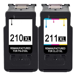AXGEAR Canon Pg-210Xl Cl-211Xl Compatible Ink Cartridge Combo High Yield 1 1 Color Pixma Mp230 In Black
