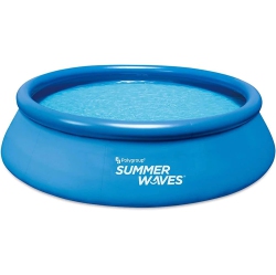 SUMMER WAVES 12Ft X 30In Round Quick Set Inflatable Pool With Rx330 Filter Pump (1815 Gallons) - In Blue