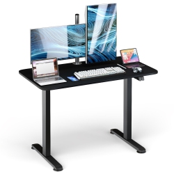 GYMAX Electric Standing Desk Adjustable Stand Up Computer Desk Anti-Collision