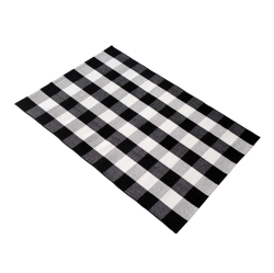 BLOOM & BREEZE B&b Buffalo Plaid Runner Rug, Washable, Black And Checkered Rug, Buffalo Plaid Outdoor Rug, Front Porch Rugs, Black And Outdoor Rug