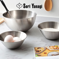 SORI YANAGI Stainless Bowl 3PCs Set (16, 19, 23Cm)