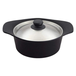 SORI YANAGI Tekki (Cast Iron) Pan (Deep) 22Cm With Stainless Lid