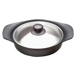 SORI YANAGI Tekki (Cast Iron) Pan (Shallow) 22Cm With Stainless Lid