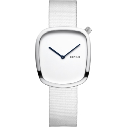 BERING Ladies Pebble Stainless Steel Watch In Silver/white In Multicolor
